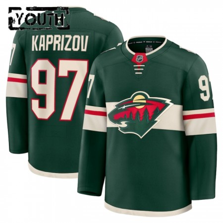 Maillot de Hockey Minnesota Wild Fanatics Premium Kirill Kaprizov 2024-25 Vert Domicile - Enfant